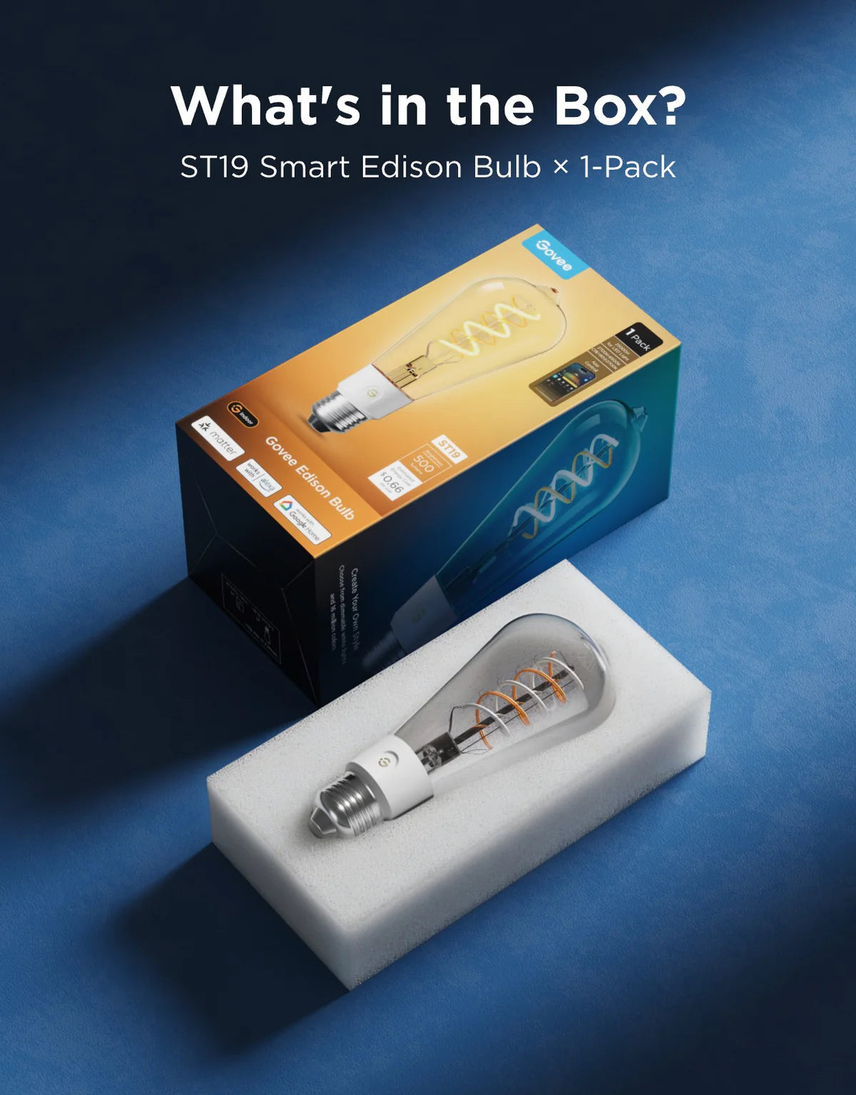 Govee E27 Smart Edison Light Bulb 500lm
