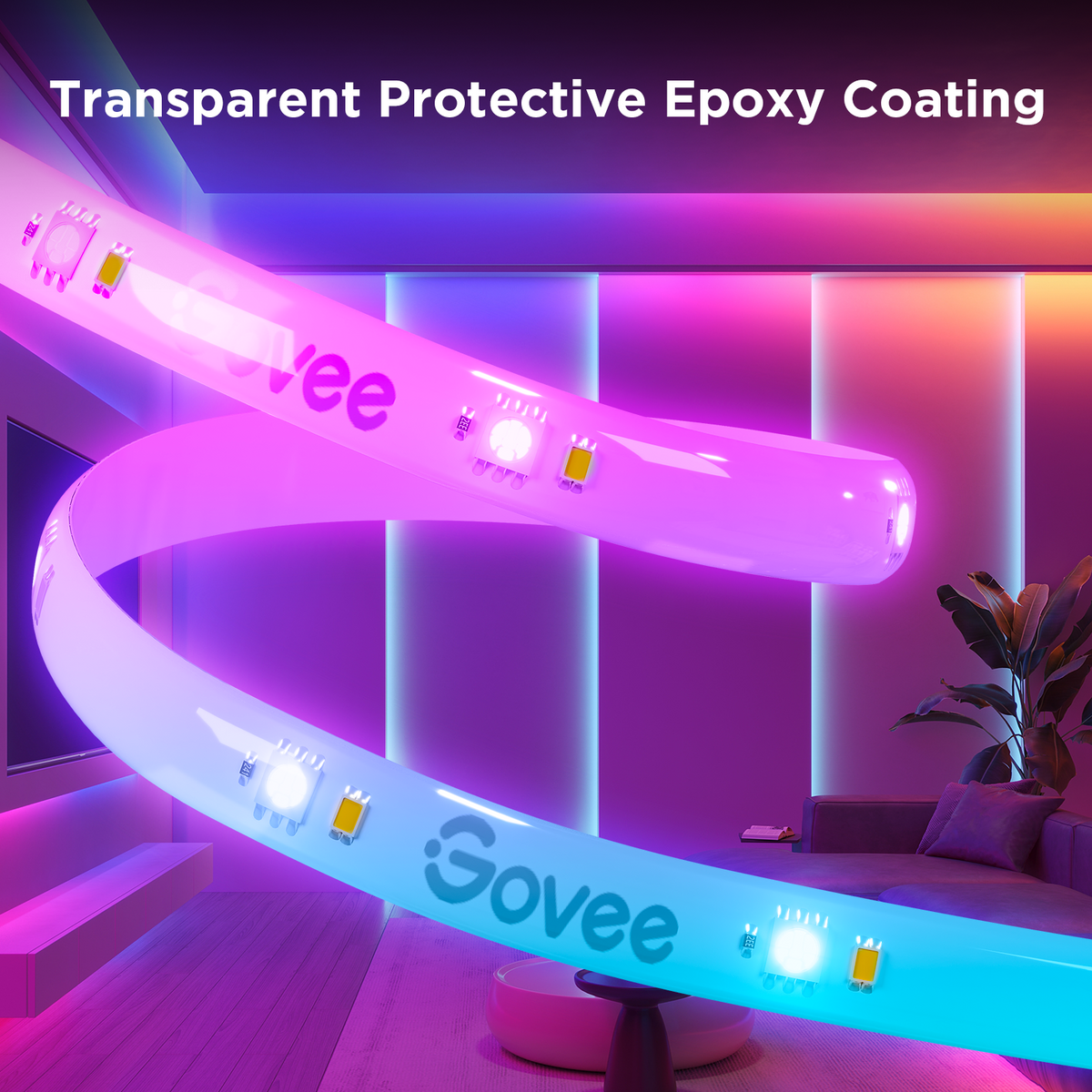 Govee RGBIC Strip Light S with Protective Coating