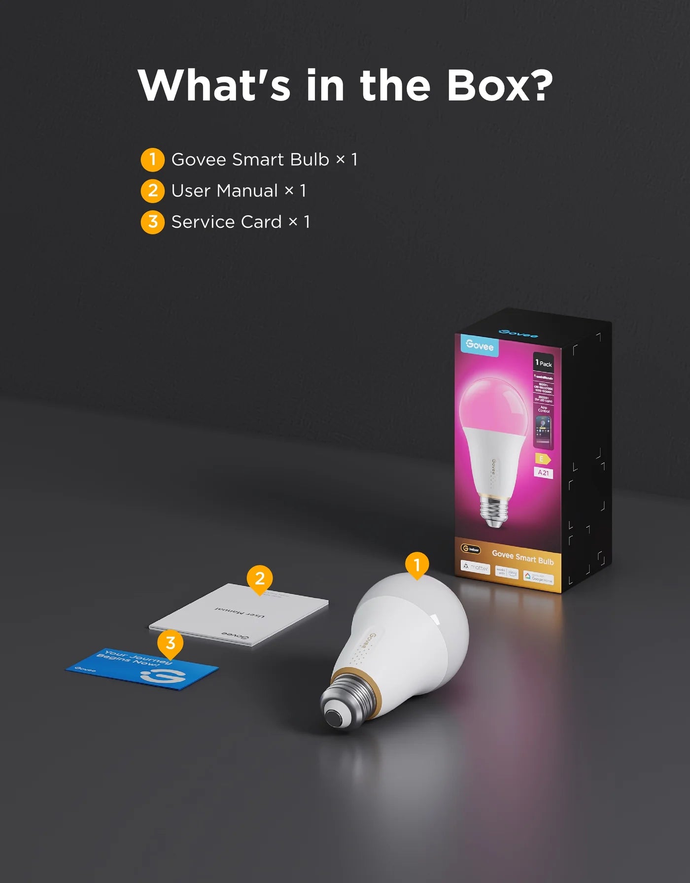 Govee Smart Bulb E27 A21 1600lm (2 Pack)