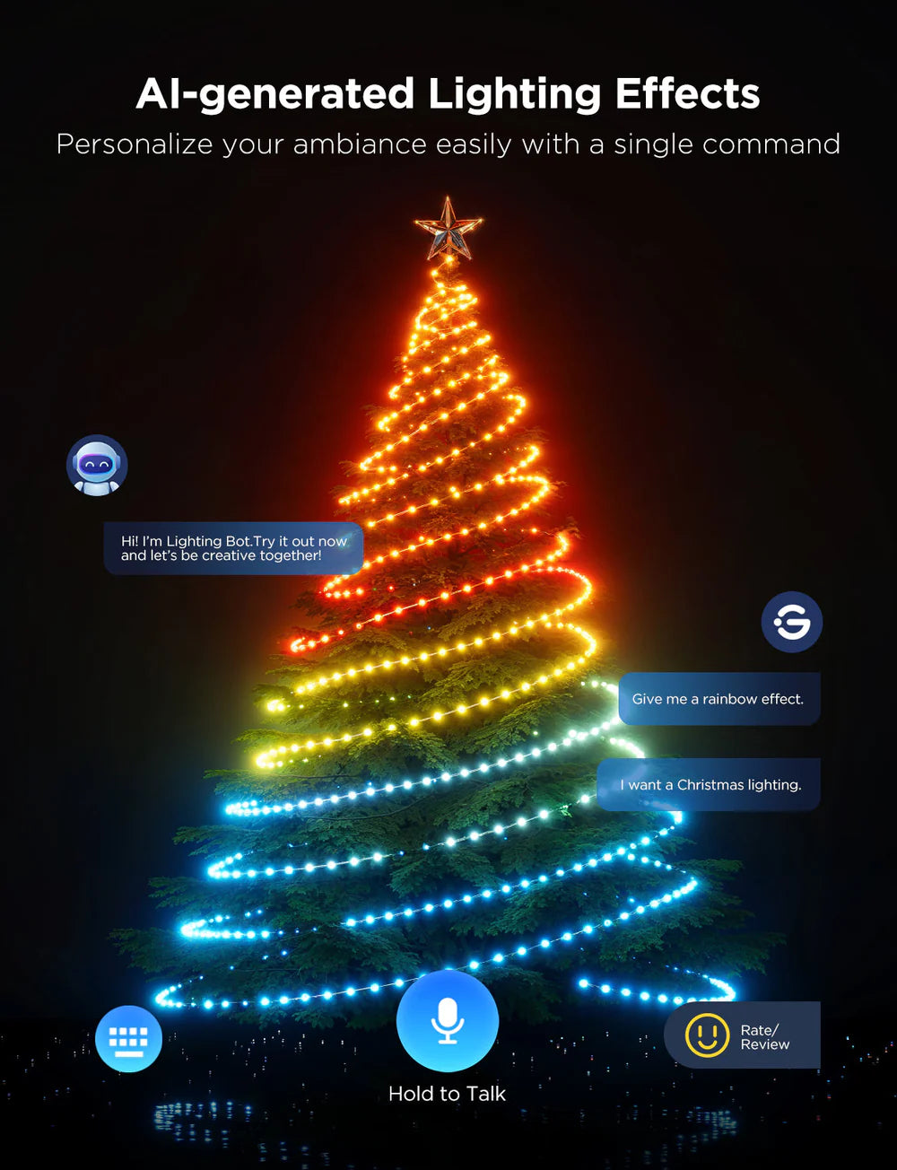 ⁠Govee Christmas Tree String Lights 2S