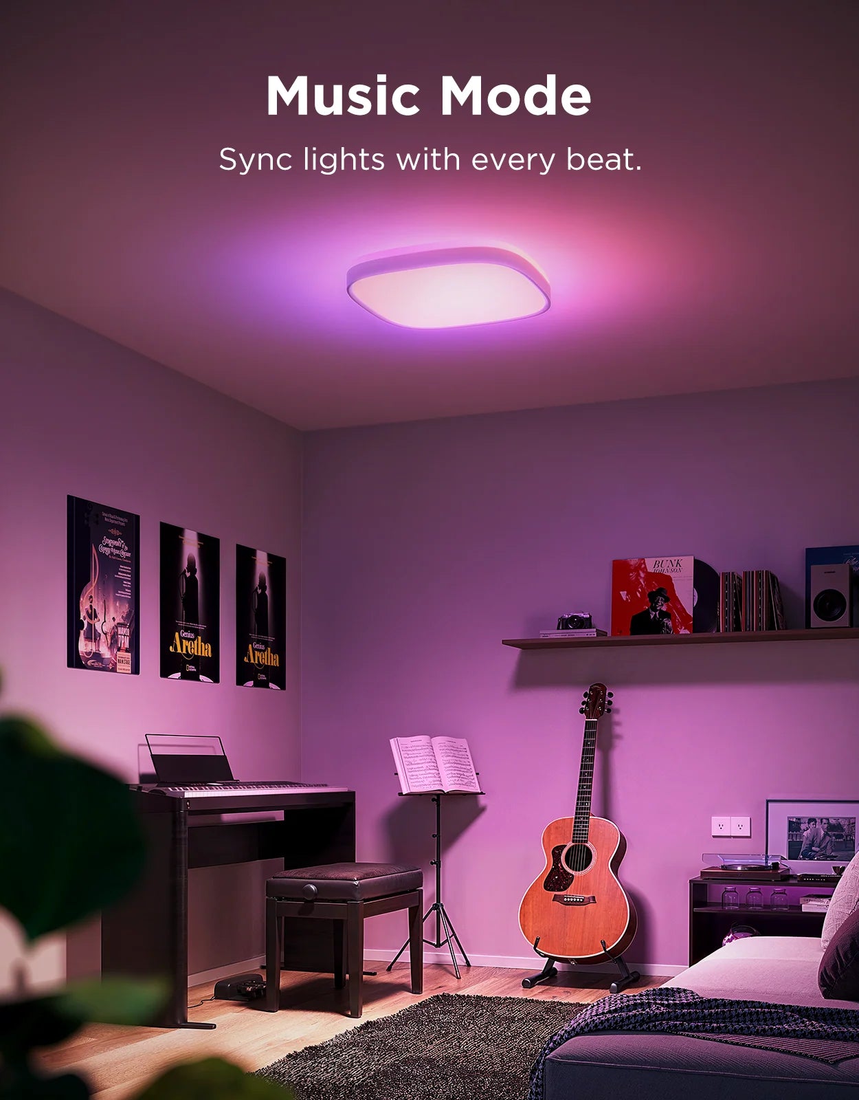 Govee 12 inch RGBWW + RGBIC Square Smart Ceiling Light