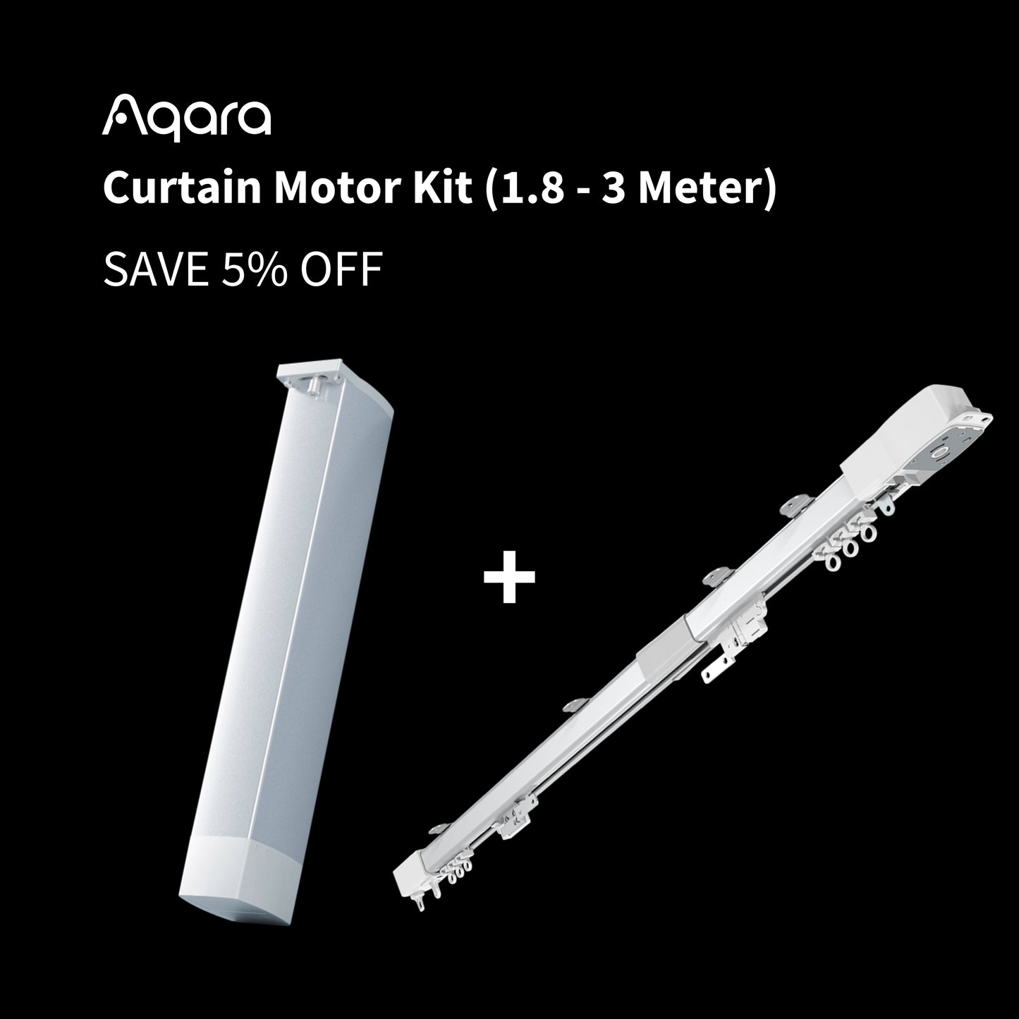 Aqara Curtain Motor Kit With Tracks (1.8 - 3 Meter)