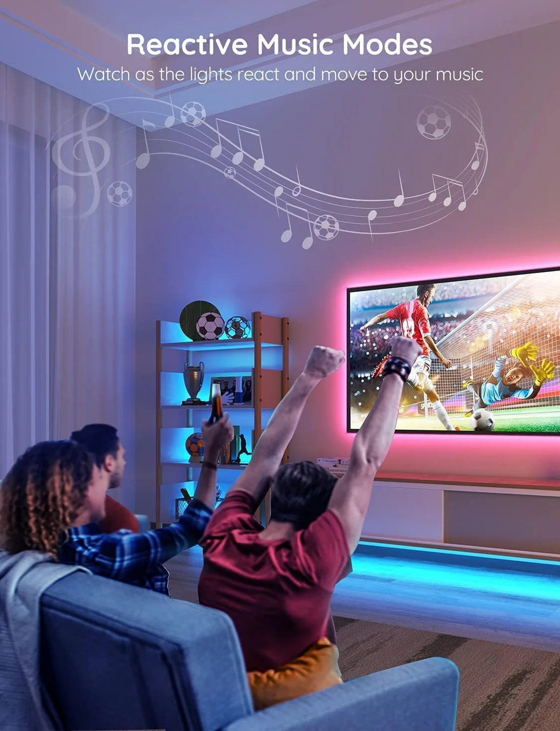 Govee LED Strip 5m Long Alexa Smart RGB WiFi LED Strip