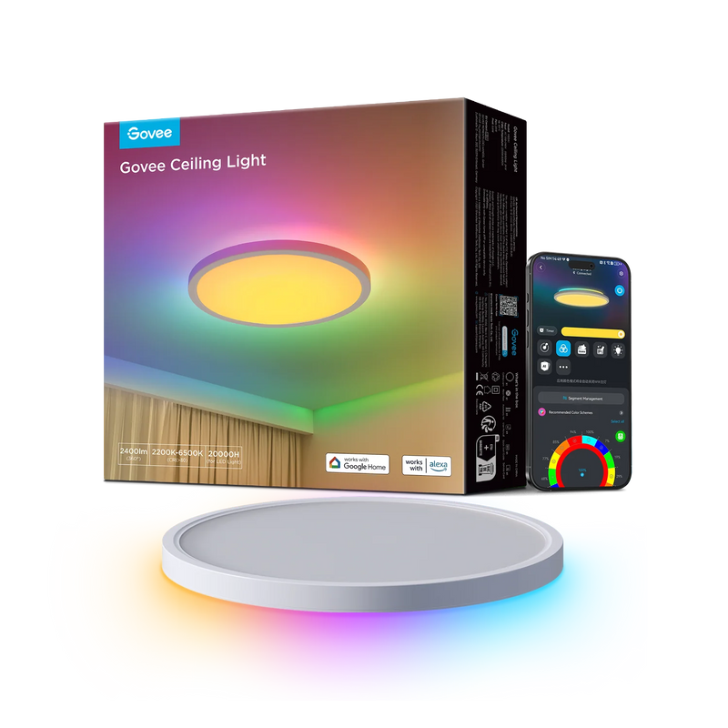 Govee 12 inch RGBWW + RGBIC Round Smart Ceiling Light