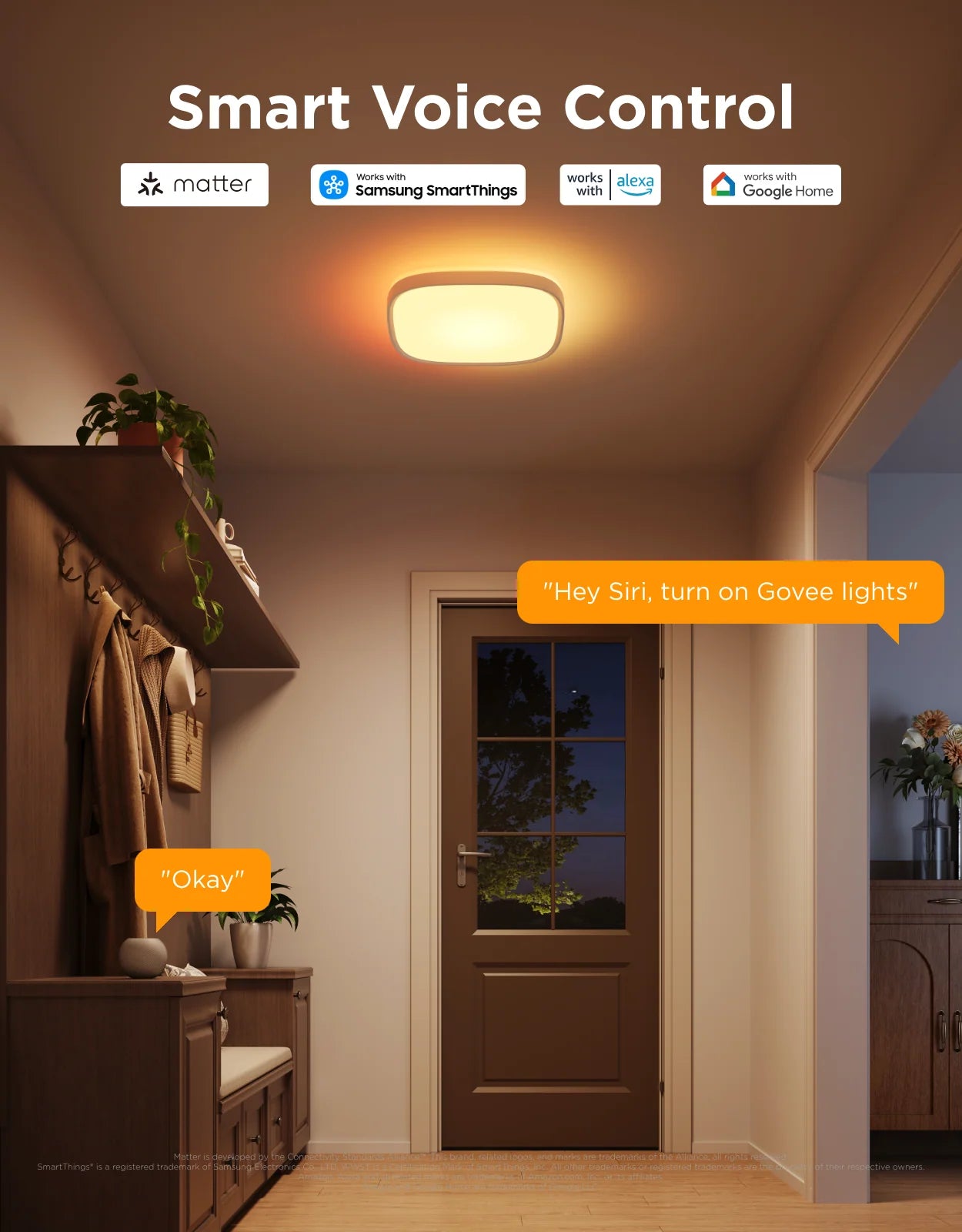 Govee 12 inch RGBWW + RGBIC Square Smart Ceiling Light