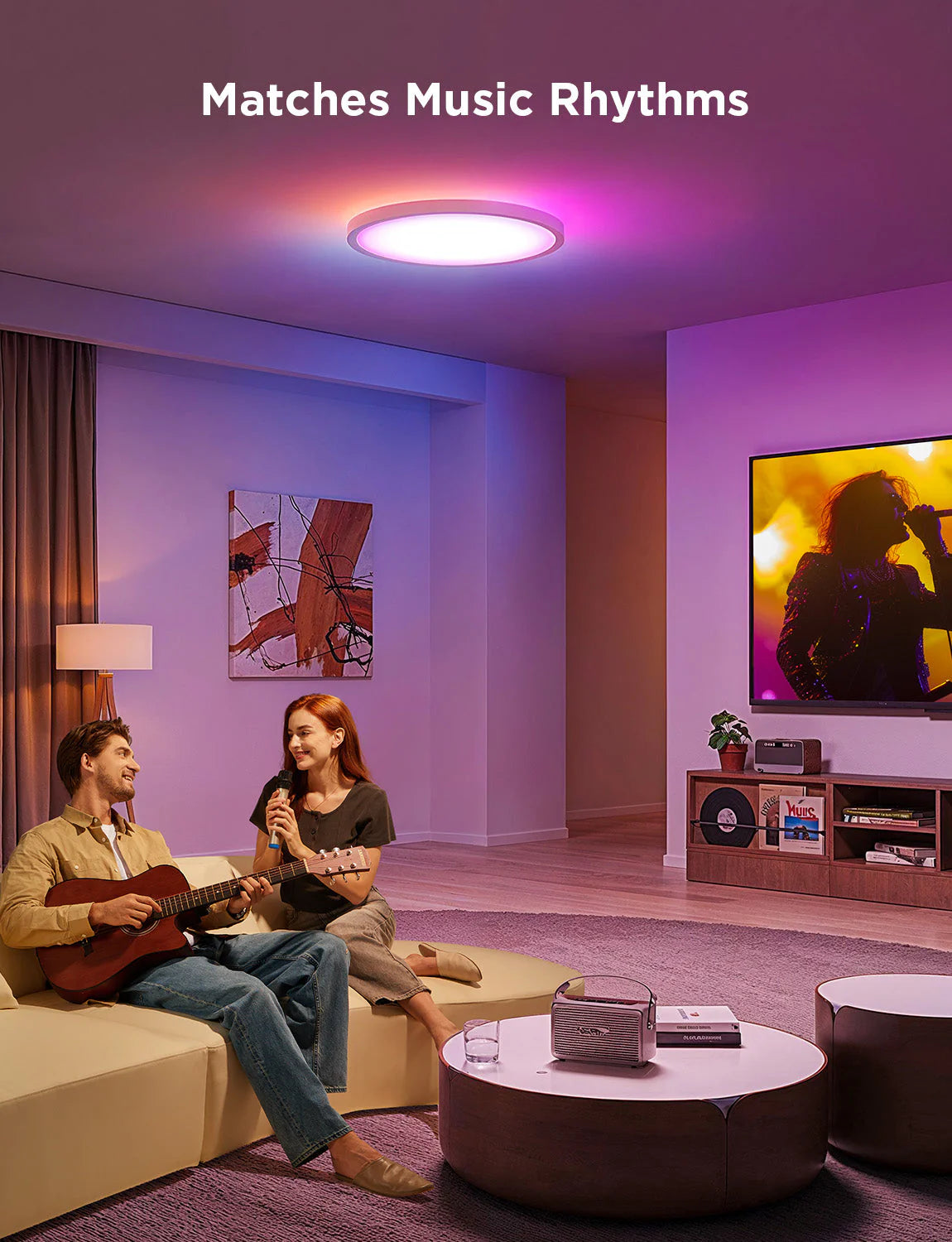 Govee 12 inch RGBWW + RGBIC Round Smart Ceiling Light