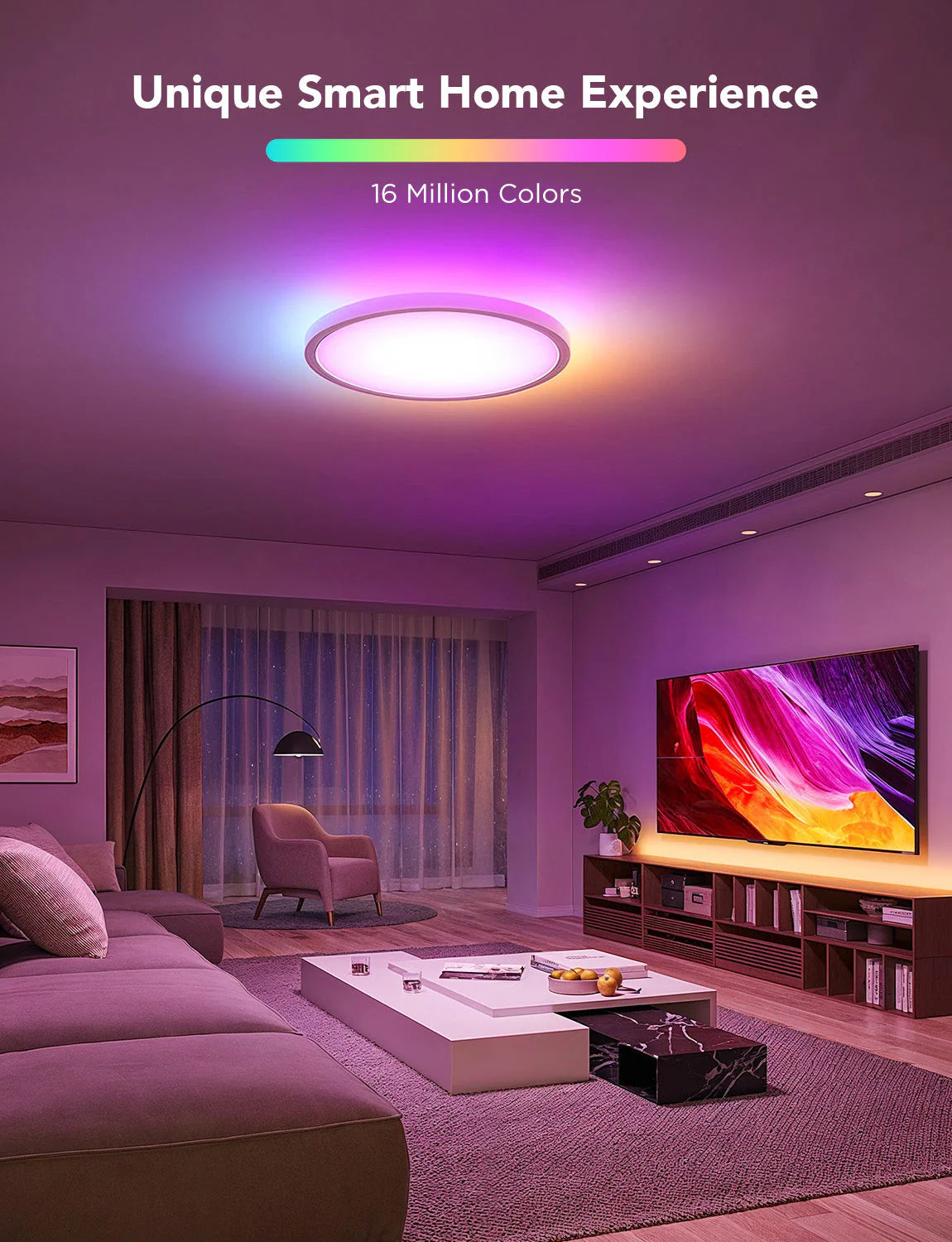 Govee 12 inch RGBWW + RGBIC Round Smart Ceiling Light