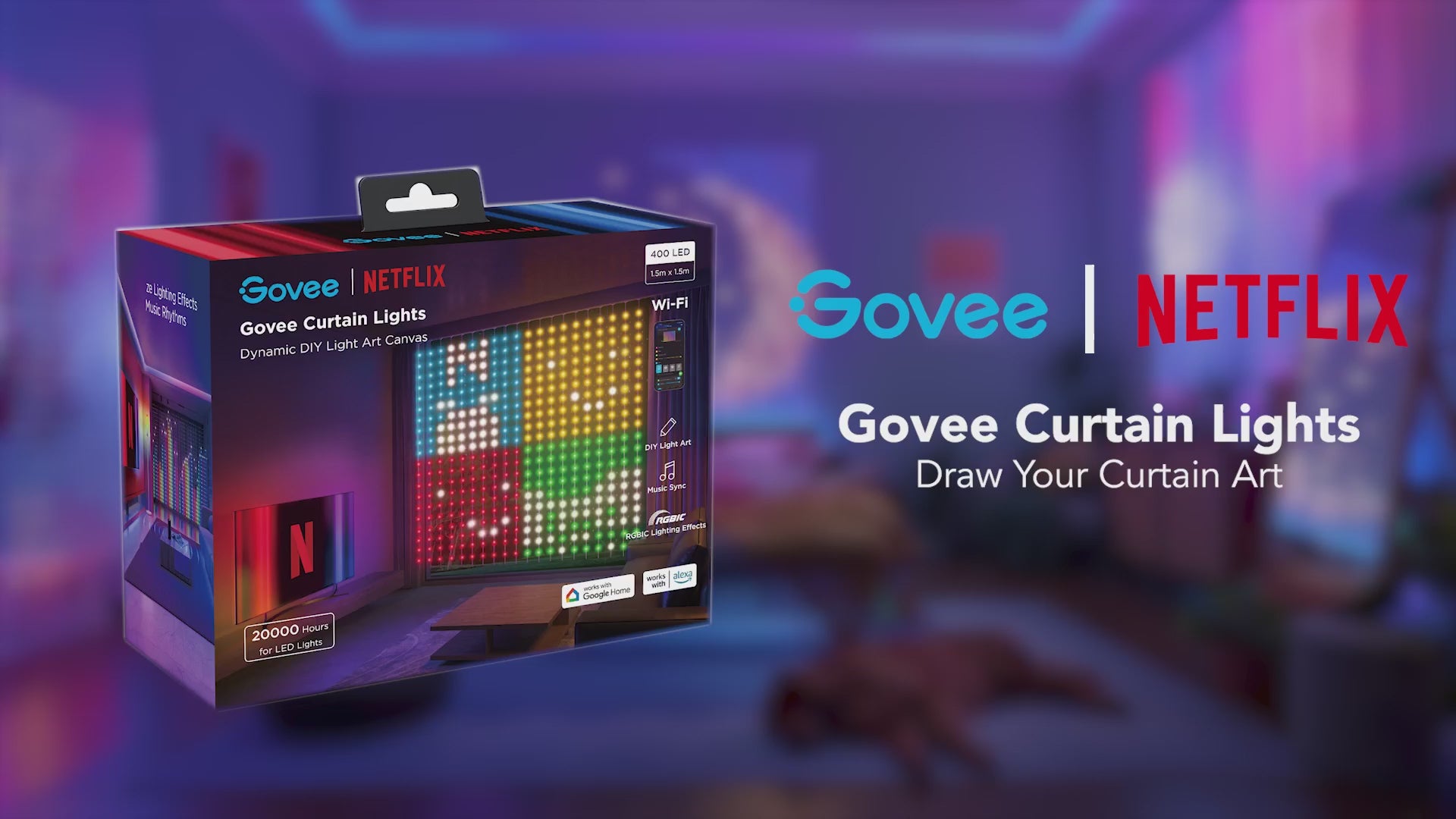 Govee Curtain Light Netflix Edition (1.5m x 1.5m)